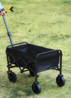 Foldable Camping Wagon: Retractable Handle, Lightweight Design for Outdoor Trips, Beach & Picnics