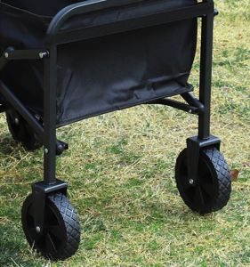Foldable Camping Wagon: Retractable Handle, Lightweight Design for Outdoor Trips, Beach & Picnics