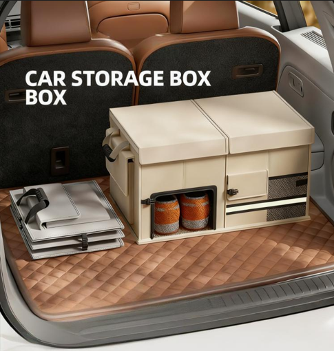 Foldable Car Trunk Organiser, 30L/60L Large Capacity Storage Box for Auto Boot, Multi-functional Cargo Container