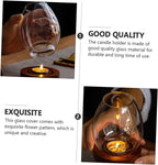 Chinese-Style Glass Candle Holder with Plum Blossom Design: 12×8cm, Windproof, Retro Zen Decor for Romantic Dinners & Home Ambiance