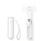 Handheld Mini Fan (White), 3-in-1 USB Rechargeable Portable Fan with Power Bank & Flashlight, Pocket Design for Travel & Summer