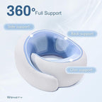 Travel Pillows for Airplanes,Memory Foam Neck Pillow for Traveling,Smooth & Cooling Fabric Plane Pillow for Long Flight,Ideal for Travels,Airplanes,Offices,Cars (Gray, Standard-Broad Fit)