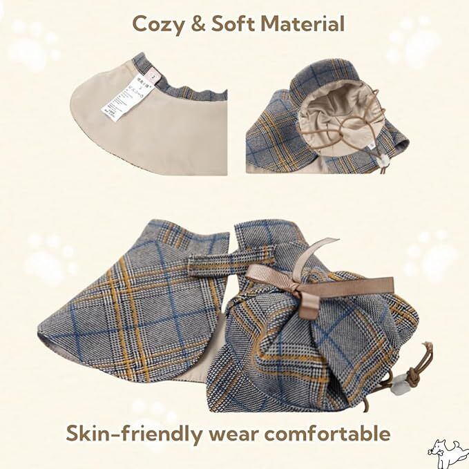 pet products Dog Costume-Cute Detective Pet Clothes Set Halloween Cosplay Party Outfit Winter Fashion Cape Cloak Hat for Small Medium Dog & Cat Kitten