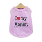 Pet products 4-Piece Pet Vest Set for Summer - Includes 4 Versatile Vests with I ❤️ my Mommy Message, Lightweight Breathable Fabric Perfect for Dogs and Cats in Warm Weather（S）