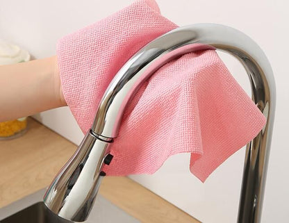 Christmas gift 50-Piece 25x25cm Polycotton Cleaning Cloth Roll, Reusable Dual-Use Dish & Surface Wipes for Home & Kitchen（green）