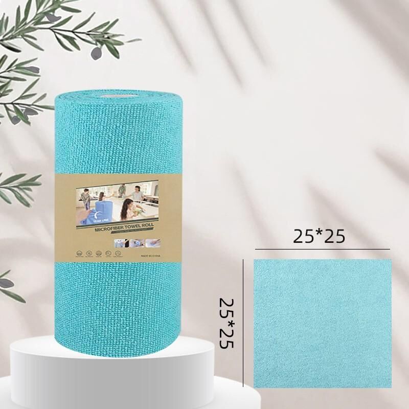 Christmas gift 50-Piece 25x25cm Polycotton Cleaning Cloth Roll, Reusable Dual-Use Dish & Surface Wipes for Home & Kitchen（pink）