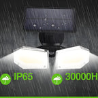 Solar Motion Sensor Wall Light: Double-Head Adjustable Cob LED Outdoor Light for Garden, Patio & Pathway
