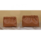 Leather Cosmetic Bag Set, Big & Small "Twinkle Little Star" Makeup Organizer for Travel & Daily Use(brown)