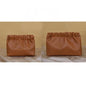 Leather Cosmetic Bag Set, Big & Small "Twinkle Little Star" Makeup Organizer for Travel & Daily Use(brown)
