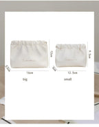 Leather Cosmetic Bag Set, Big & Small "Twinkle Little Star" Makeup Organizer for Travel & Daily Use(pink)