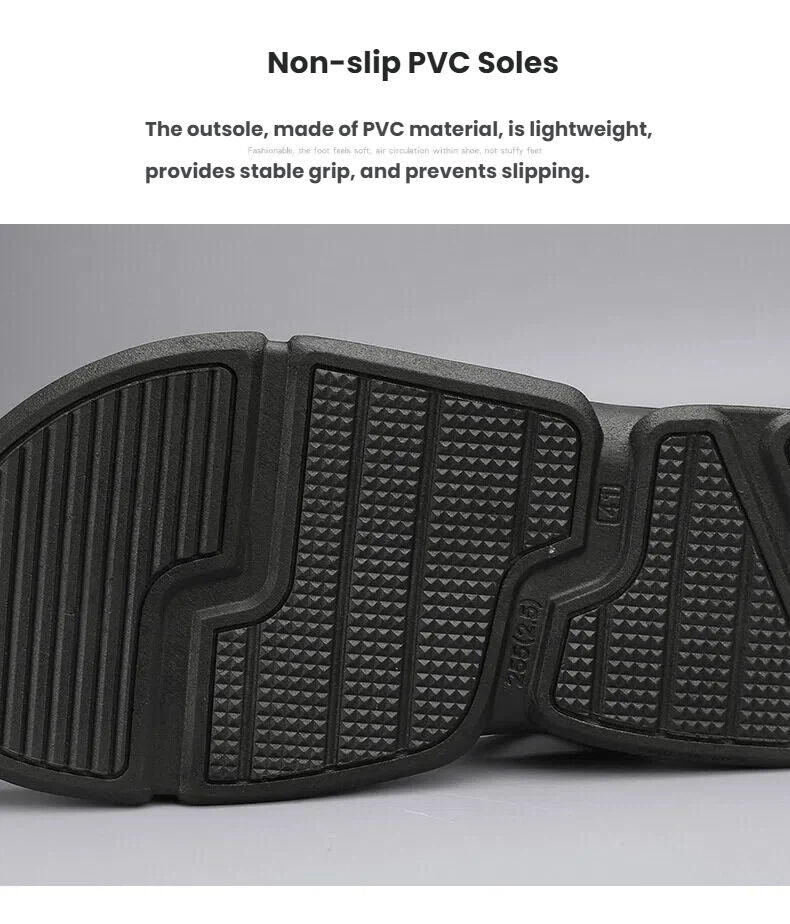 Men's 3-Color Convertible Sandals & Slippers, Outdoor Non-Slip EVA Thick-Sole Beach Shoes for Dual Wear(black-42)