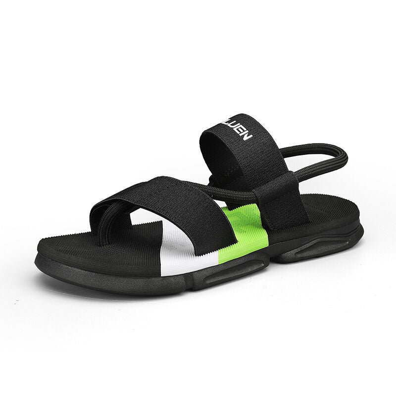 Men's 3-Color Convertible Sandals & Slippers, Outdoor Non-Slip EVA Thick-Sole Beach Shoes for Dual Wear(black-44)