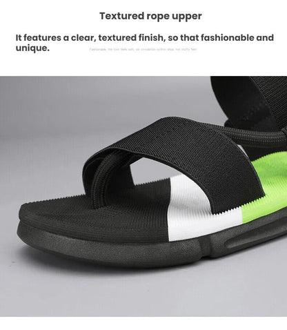 Men's 3-Color Convertible Sandals & Slippers, Outdoor Non-Slip EVA Thick-Sole Beach Shoes for Dual Wear(black-44)