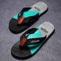 Men's Flip Flops with EVA-PVC Dual Sole, 3 Colors (Black/Blue/Green) for Comfort & Style for Summer Beach & Daily Wear(Black)