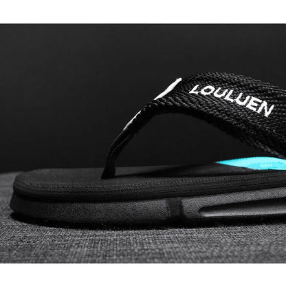 Men's Flip Flops: 4 Colors, EVA-PVC Blend, Comfort & Style for Summer Beach & Daily Wear(Black-gray-41)
