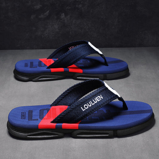 Men's Flip Flops: 4 Colors, EVA-PVC Blend, Comfort & Style for Summer Beach & Daily Wear(Blue-42)