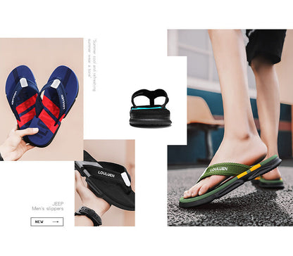 Men's Flip Flops: 4 Colors, EVA-PVC Blend, Comfort & Style for Summer Beach & Daily Wear(Green-40)