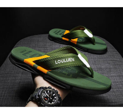 Men's Flip Flops: 4 Colors, EVA-PVC Blend, Comfort & Style for Summer Beach & Daily Wear(Green-42)