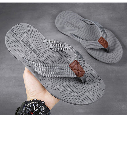 Men's Outdoor Non-Slip Flip Flops, 6 Colors EVA Lightweight Thick-Sole Beach Sandals for Casual & Sports(gray-41)