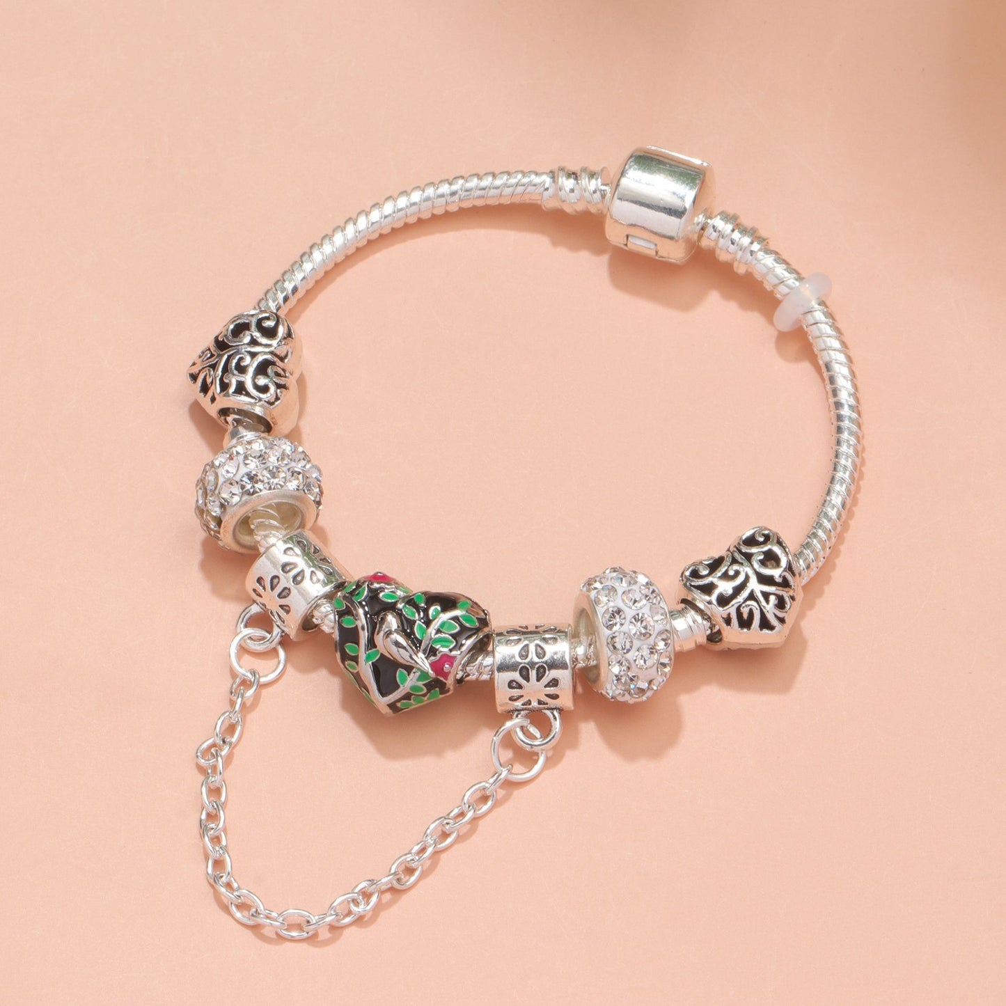 Love Bird Drip Oil Bracelet(17cm)