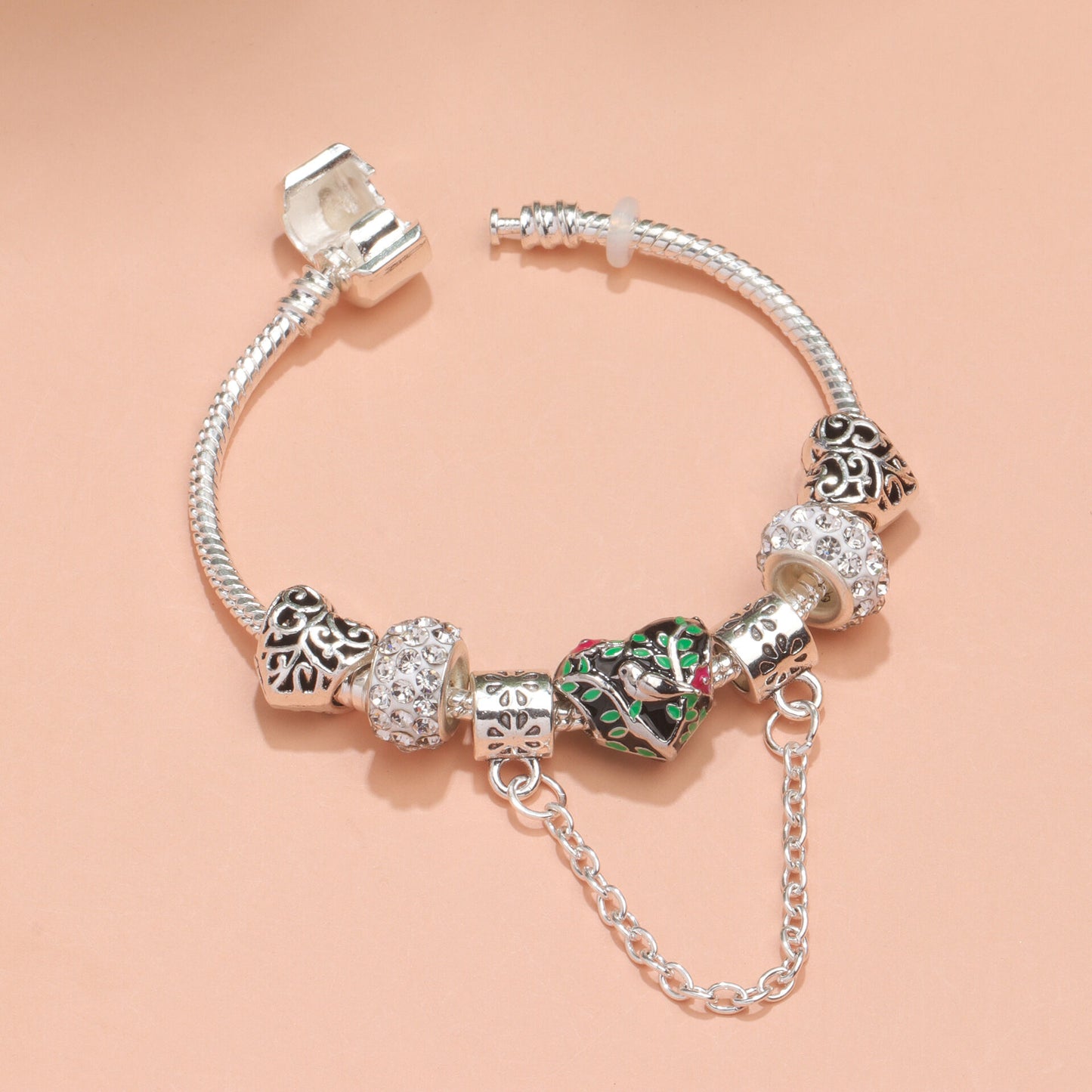 Love Bird Drip Oil Bracelet(17cm)