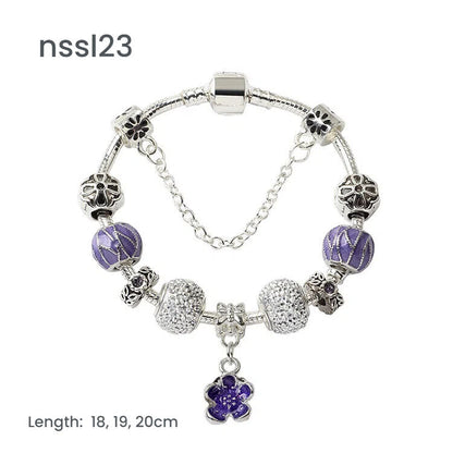 10 Styles Charm Bracelets Set: Colorful Alloy & Glass Beaded Bracelets,Buy 3 for Better Price(triple)