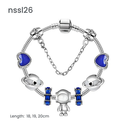 10 Styles Charm Bracelets Set: Colorful Alloy & Glass Beaded Bracelets,Buy 3 for Better Price(triple)