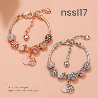 10 Styles Charm Bracelets Set: Colorful Alloy & Glass Beaded Bracelets,Buy 3 for Better Price(triple)