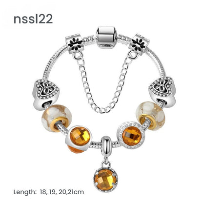 10 Styles Charm Bracelets Set: Colorful Alloy & Glass Beaded Bracelets,Buy 3 for Better Price(triple)
