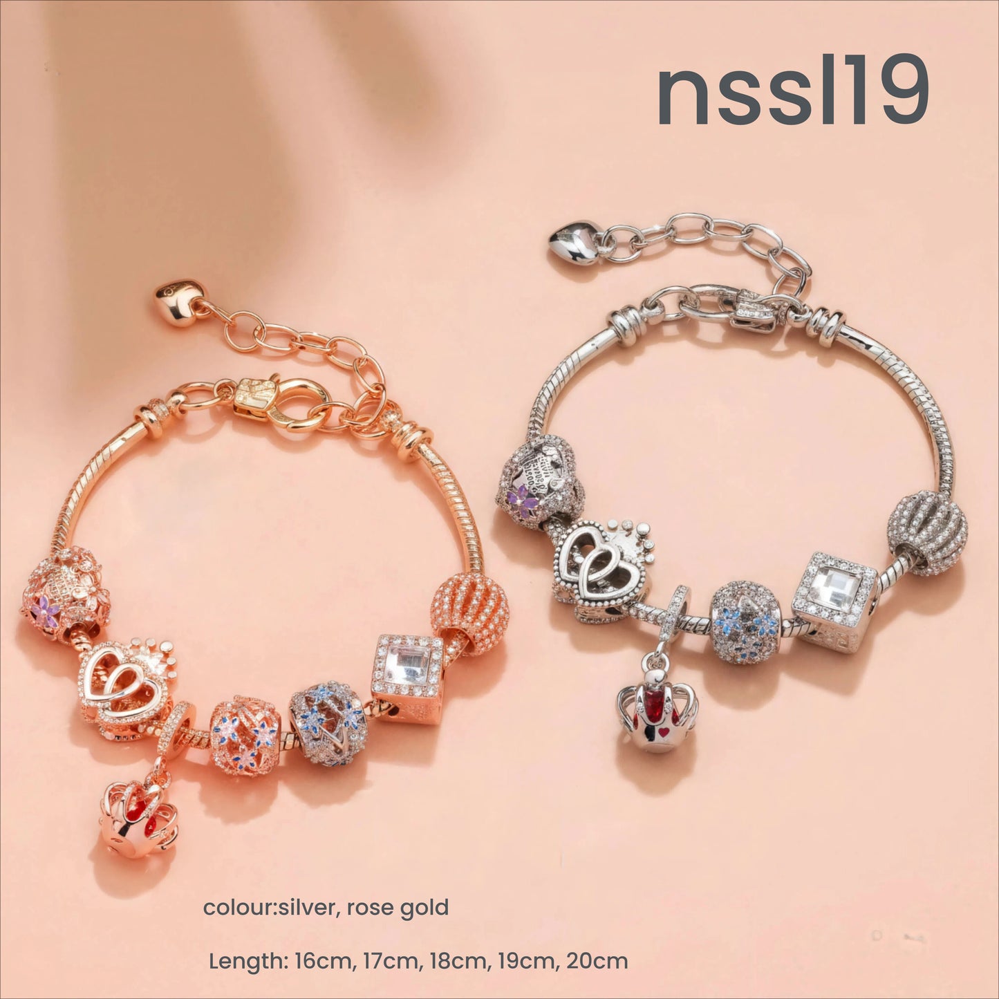 10 Styles Charm Bracelets Set: Colorful Alloy & Glass Beaded Bracelets,Buy 3 for Better Price(triple)