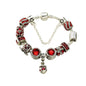 Vintage Silver-Plated Zircon Beaded Bracelet(19cm)