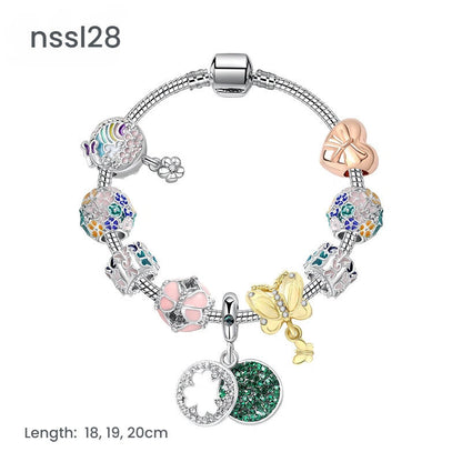 11 Styles Charm Bracelets Set,Colorful Alloy & Glass Beaded Bracelets,Buy 3 for Better Price(triple)
