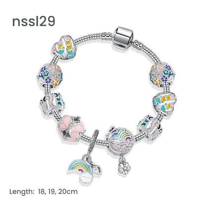 11 Styles Charm Bracelets Set,Colorful Alloy & Glass Beaded Bracelets,Buy 3 for Better Price(triple)