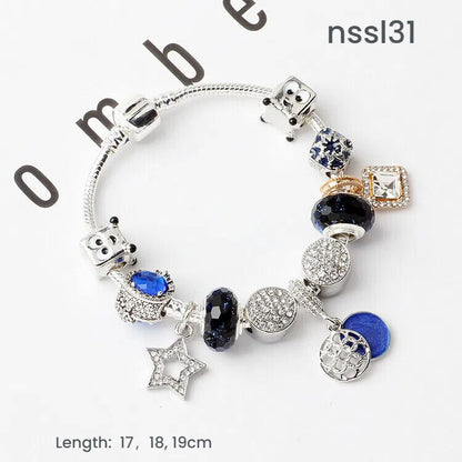 11 Styles Charm Bracelets Set,Colorful Alloy & Glass Beaded Bracelets,Buy 3 for Better Price(triple)