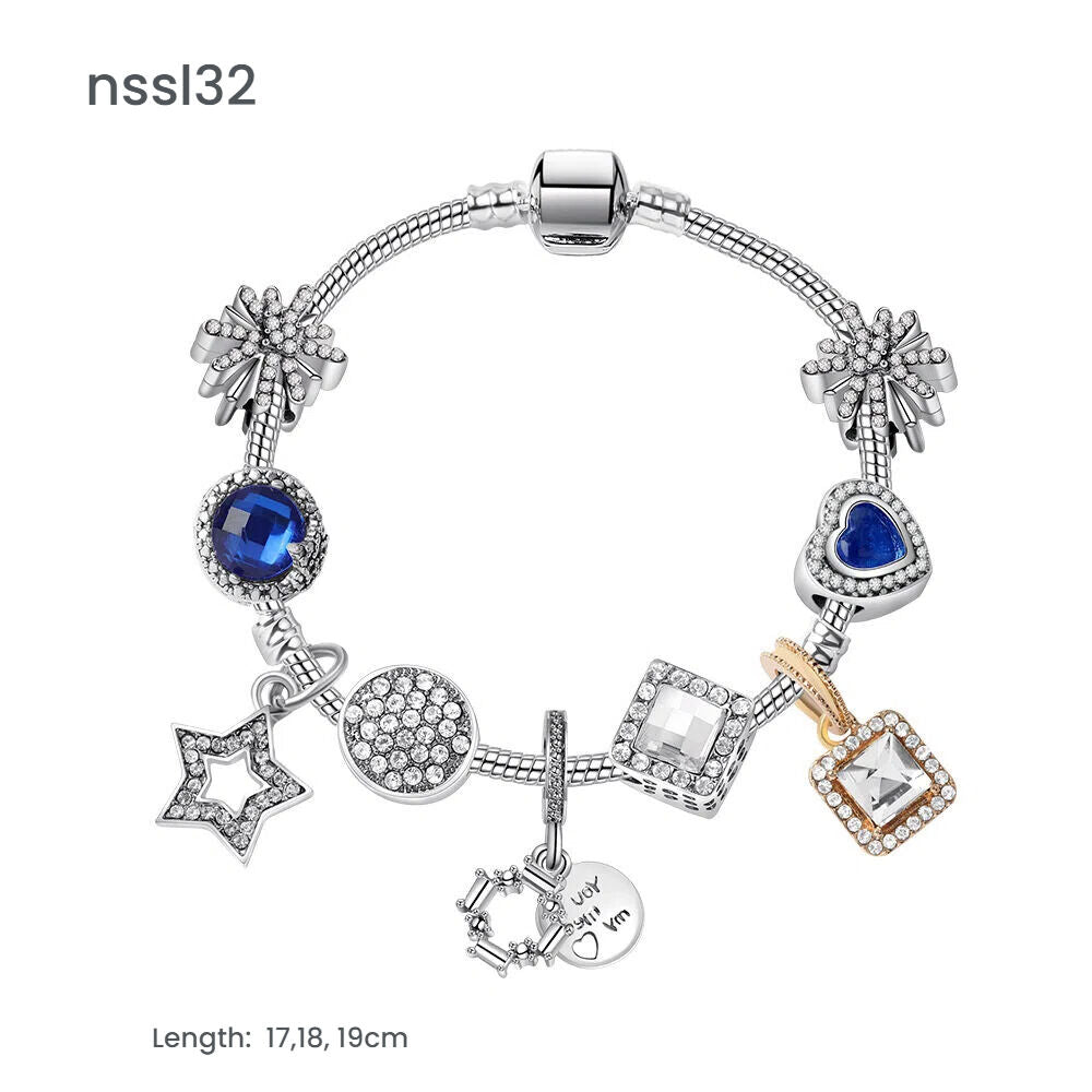 11 Styles Charm Bracelets Set,Colorful Alloy & Glass Beaded Bracelets,Buy 3 for Better Price(triple)