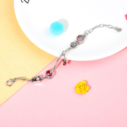 Cartoon Punk Spider-Man Themed Rhinestone Bracele(18cm)
