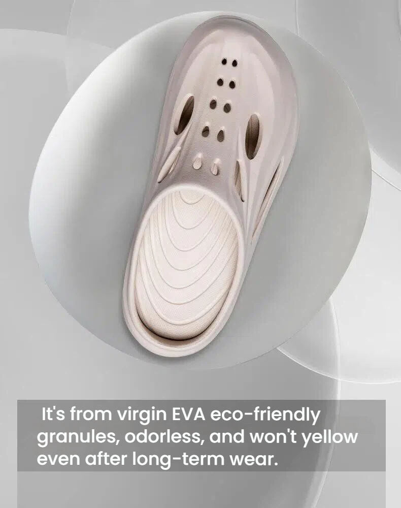 Men's Summer EVA Crocs with 3 Color Options - Breathable, Non-Slip, Comfortable Beach & Casual Sandals(khaki-42.5-43)
