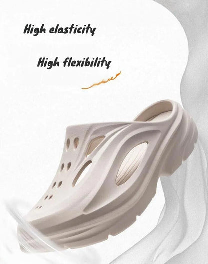 Men's Summer EVA Crocs with 3 Color Options - Breathable, Non-Slip, Comfortable Beach & Casual Sandals(khaki-44.5-45)