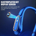 NNEOBA Neck Bladeless Fan Mini Portable-Blue