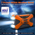 Emergency Hand Crank Solar Radio Orange