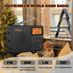 Stereo Digital Portable Radio Black