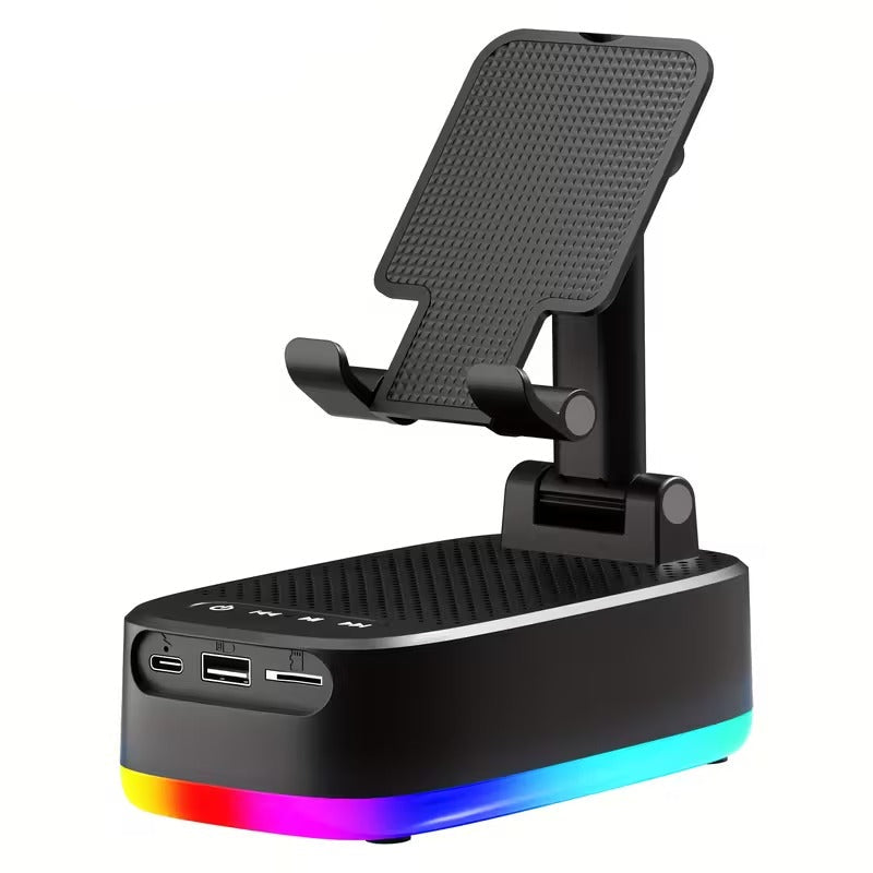 Wireless Speaker with Phone Holder and Power Bank