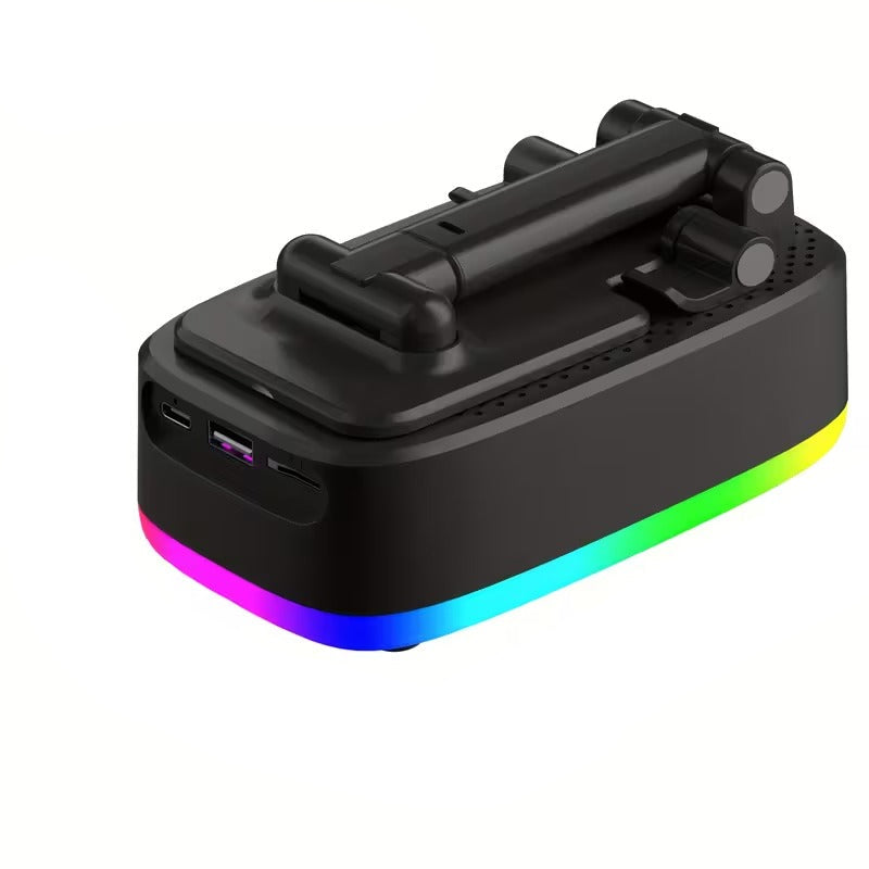 Wireless Speaker with Phone Holder and Power Bank