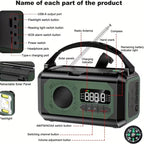 12000mAh Emergency Radio Solar Hand Crank Charger