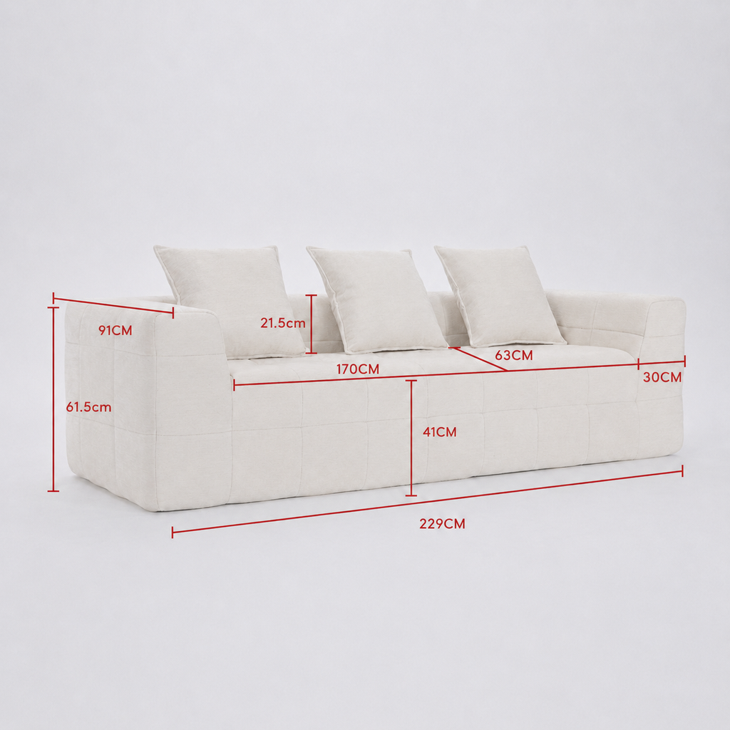 Monda 3 Seater Compressed Sofa