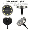30pcs Solar Ground Lights IP68 Waterproof Warm Light High Brightness Auto On/Off Long Lasting