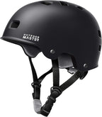 OutdoorMaster Skateboard Cycling Helmet - Two Removable Liners Ventilation Multi-Sport Scooter Roller Skate Inline Skating Rollerblading for  Adults-Black-Medium