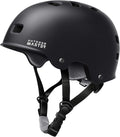 OutdoorMaster Skateboard Cycling Helmet - Two Removable Liners Ventilation Multi-Sport Scooter Roller Skate Inline Skating Rollerblading for  Adults-Black-Large