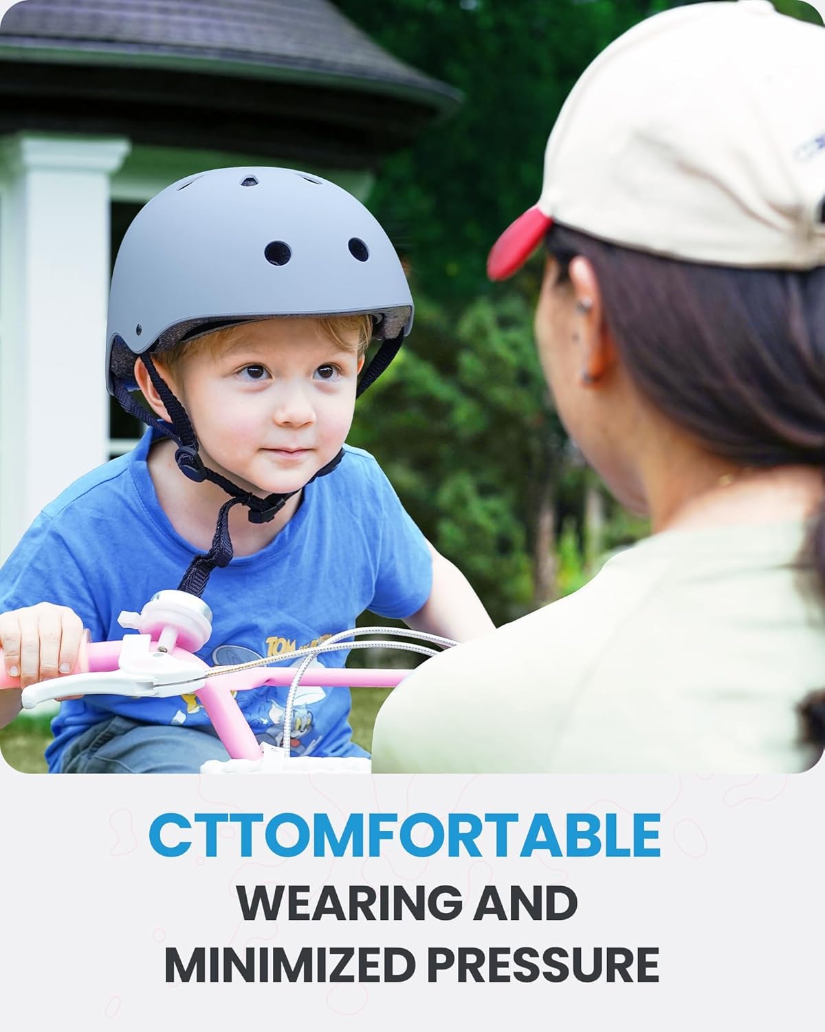 OutdoorMaster Youth & Kids Bike Helmet - Adjustable Multi-Sports Skateboard Helmet with Removable Liners for Balance Bike, Toddler Scooter, One Wheel Hoverboard-Light Blue-Medium