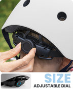 OutdoorMaster Youth & Kids Bike Helmet - Adjustable Multi-Sports Skateboard Helmet with Removable Liners for Balance Bike, Toddler Scooter, One Wheel Hoverboard-White-Medium